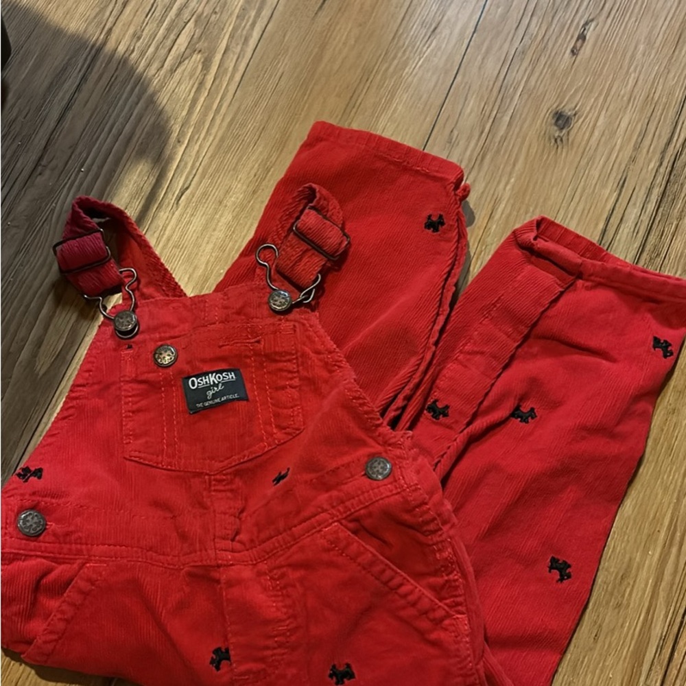 OshKosh B'gosh Kids Red Corduroy Overalls